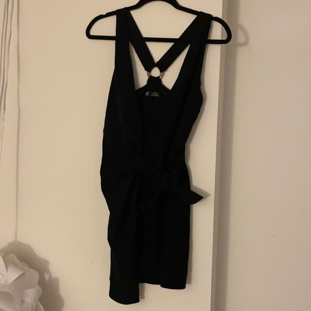 ZARA Trf Collection Womens Size XS Black Wrap Dress